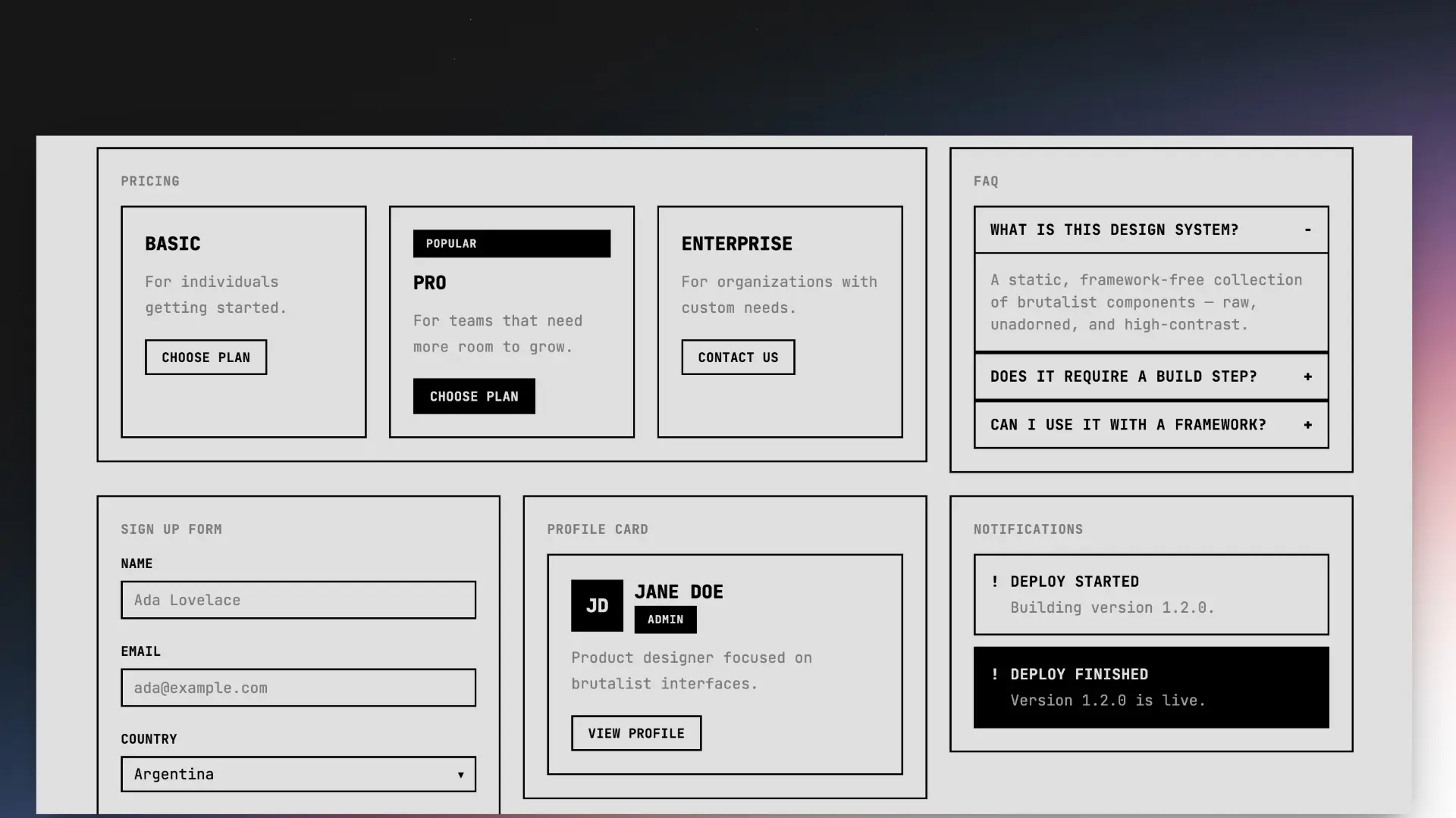 Basic Design System example implementation